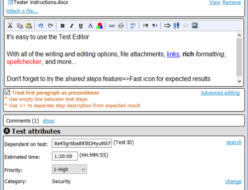 Test Editor