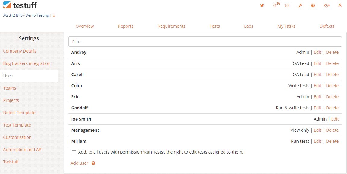 Invite Testers