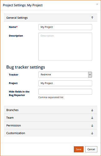 Redmine Project Settings
