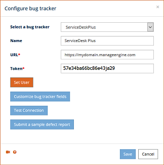 ServiceDesk Plus integration